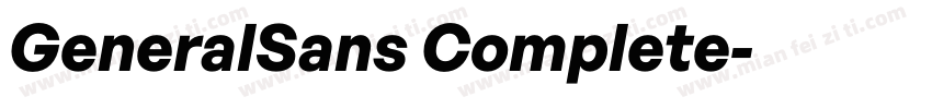 GeneralSans Complete字体转换